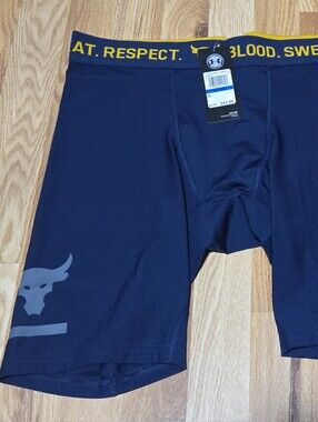 Under Armour Project Rock HeatGear Compression Shorts 1353900-408 Mens Size XL